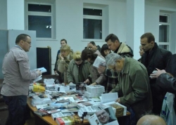 Valery Bulhakau at a presentation in Hrodna on September 15, 2012