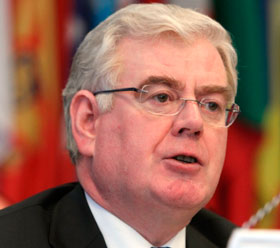 The OSCE Chairperson-in-Office, Ireland's Deputy Prime Minister and Minister of Foreign Affairs Eamon Gilmore.