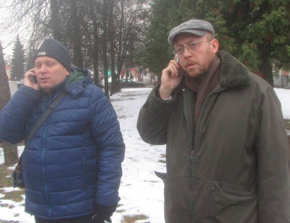 Uladzimir Khilmanovich (right) and Mikhail Karnevich (left)