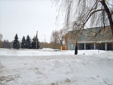 Plaza outside the Palace of Culture "Vipra" of the Belarusian Association of the Deaf, the only place in the city where the decision of the executive committee allows holding public events