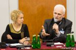 Alexanra Kulaeva and Ales Bialiatski at the OSCE meeting