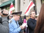 A picket staged on September 16, 2015 in Minsk to mark the anniversary of the disappearance of Viktar Hanchar and Anatol Krasouski