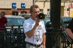 Picket of solidarity with political prisoners in Minsk, August 4, 2015