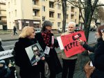 Picket near the Azerbaijani Embassy in Warsaw, December 13, 2014